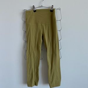 Mustard Yellow Lulu Lemon Cropped Aligns